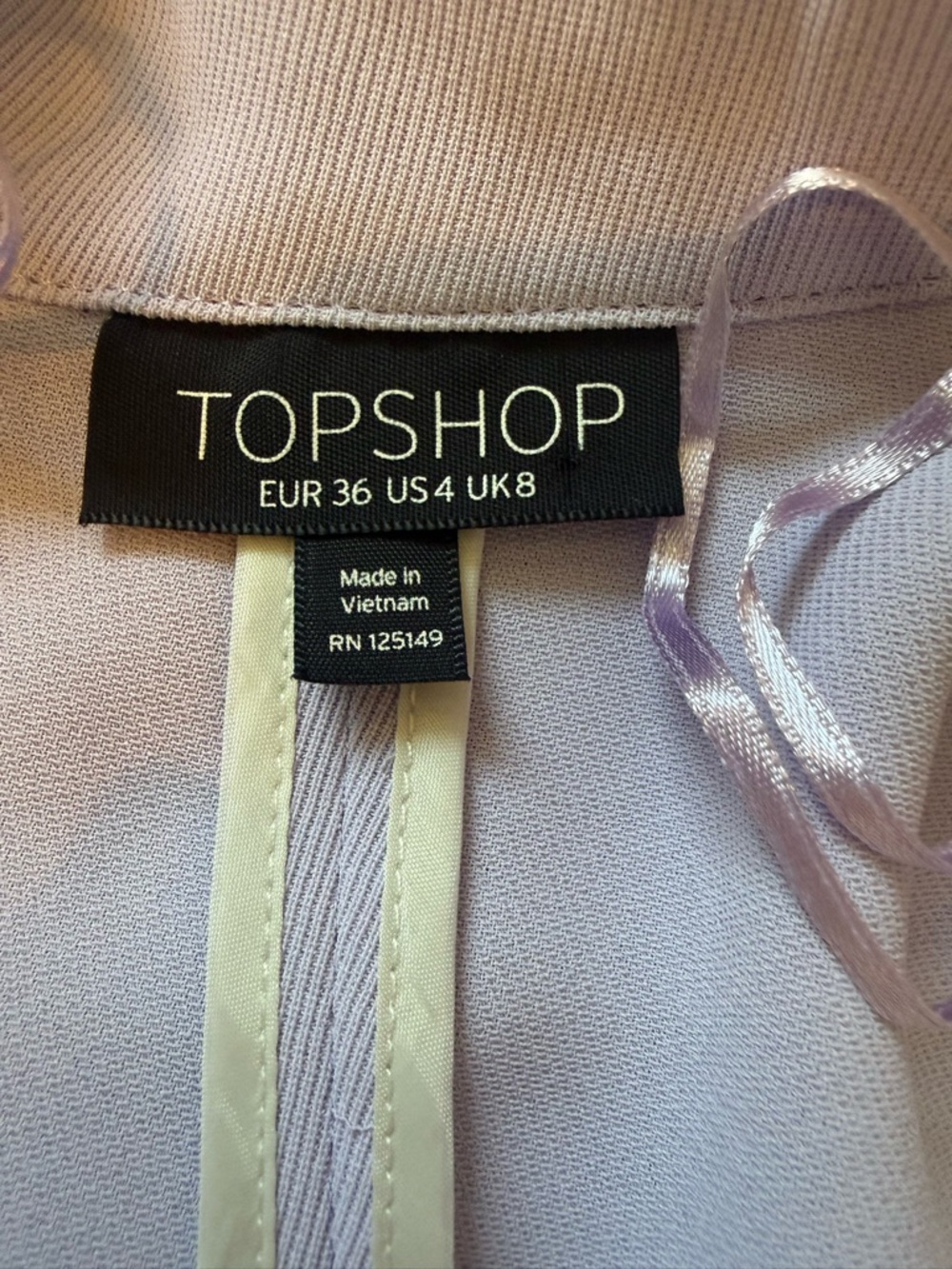 Topshop Lilac Open Blazer Jacket - Picture 7 of 8